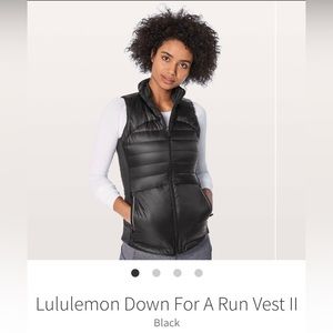 Lululemon Down for a Run II lightweight Puffer Vest Black Size 4